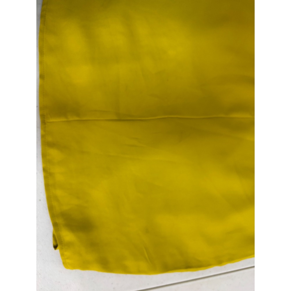 Express Womens Chartreuse Yellow Mock Neck Pleated Sleeveless Sheath Dress Small - Picture 6 of 6